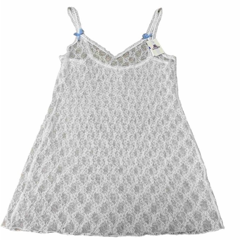 b.tempt'd lingerie women's size XL lace white nightie pjs new with tags